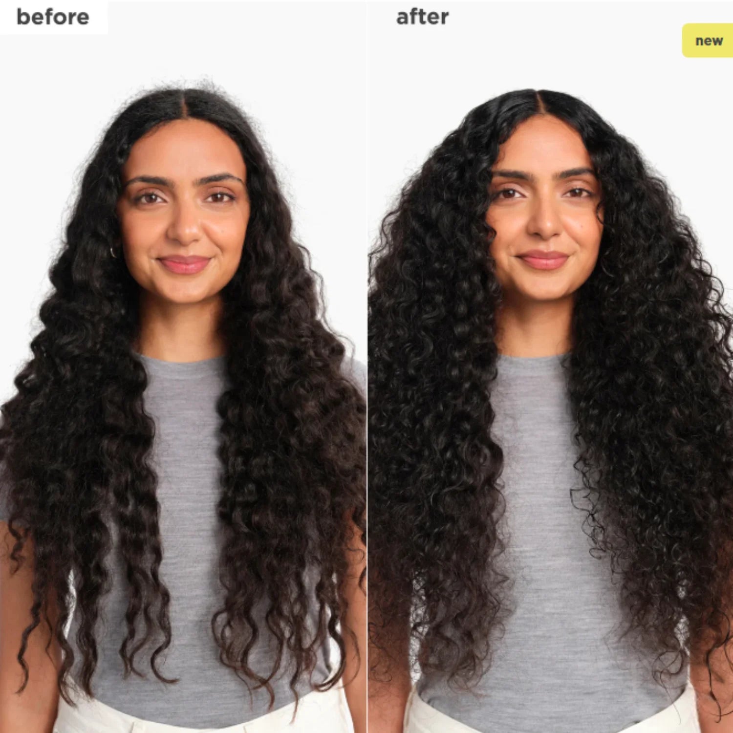 BRIOGEO AIR DRY CREAM BEFORE AND AFTER