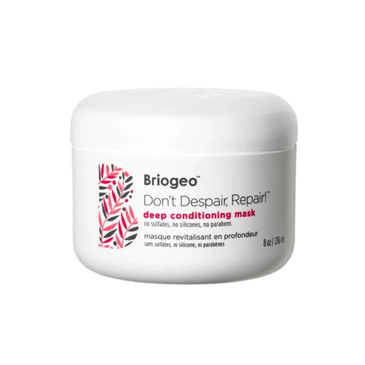 Briogeo Don’t Despair, Repair! Deep Conditioning Mask, weekly deep conditioning mask that balances protein and moisture to strengthen and repair dry, damaged hair.