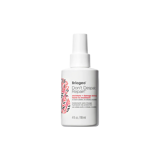 Briogeo Don’t Despair, Repair! Moisture + Damage Defense Leave-In Treatment is a lightweight leave-in treatment scientifically proven to visibly seal up to 100% of split ends, and reduce hair breakage after two uses.