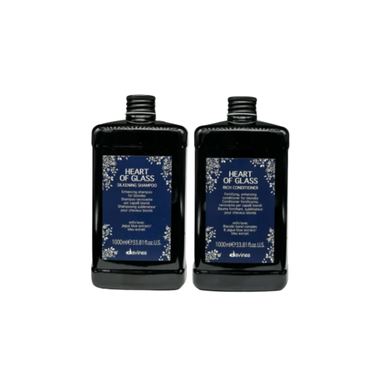 davines heart of glass shampoo and conditioner set liter