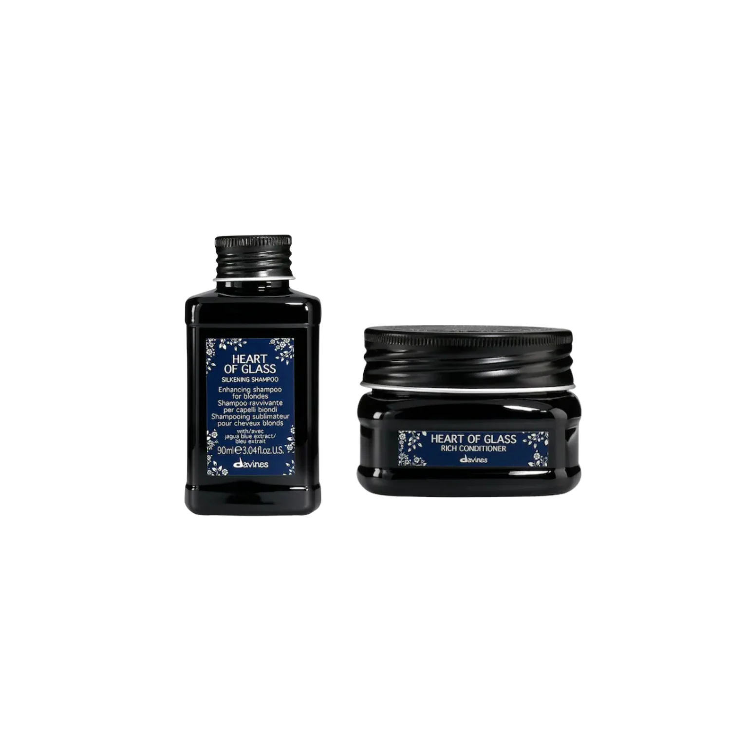 davines heart of glass shampoo and conditioner set travel size