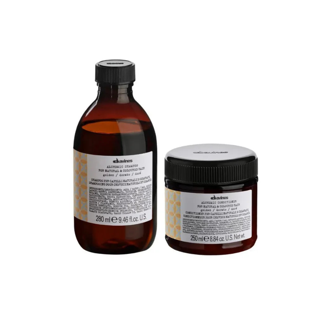 Davines Alchemic Golden Shampoo and Conditioner Set - MANEPRINT