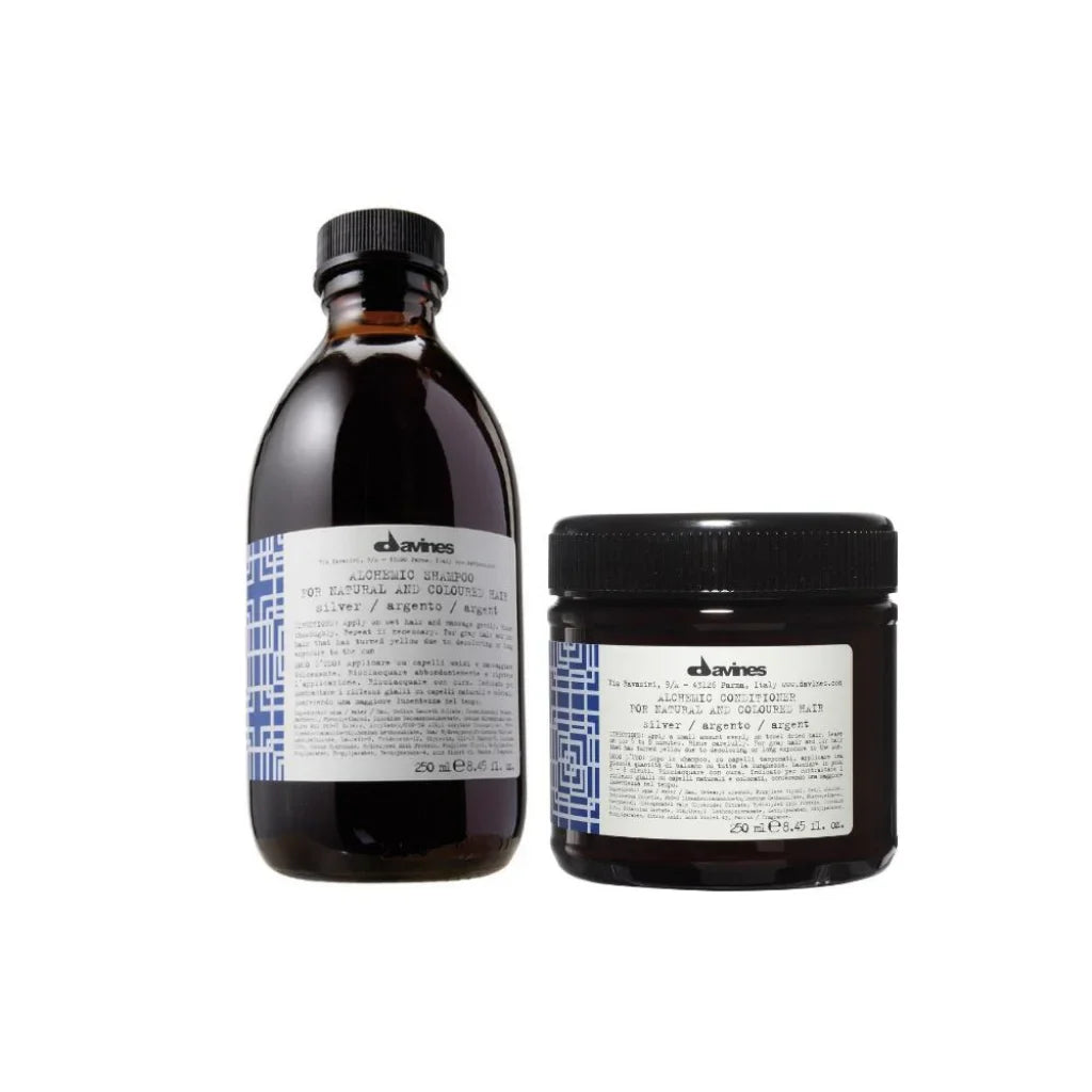 Davines Alchemic Silver Shampoo and Conditioner Set - MANEPRINT