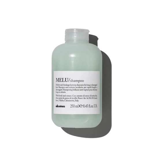 Davines Melu Shampoo - Anti-breakage Shampoo - Elasticizing anti-breakage shampoo for long or damaged hair. Its formula, characterized by a soft and creamy foam, is designed to gently cleanse the hair, making it shiny and silky.