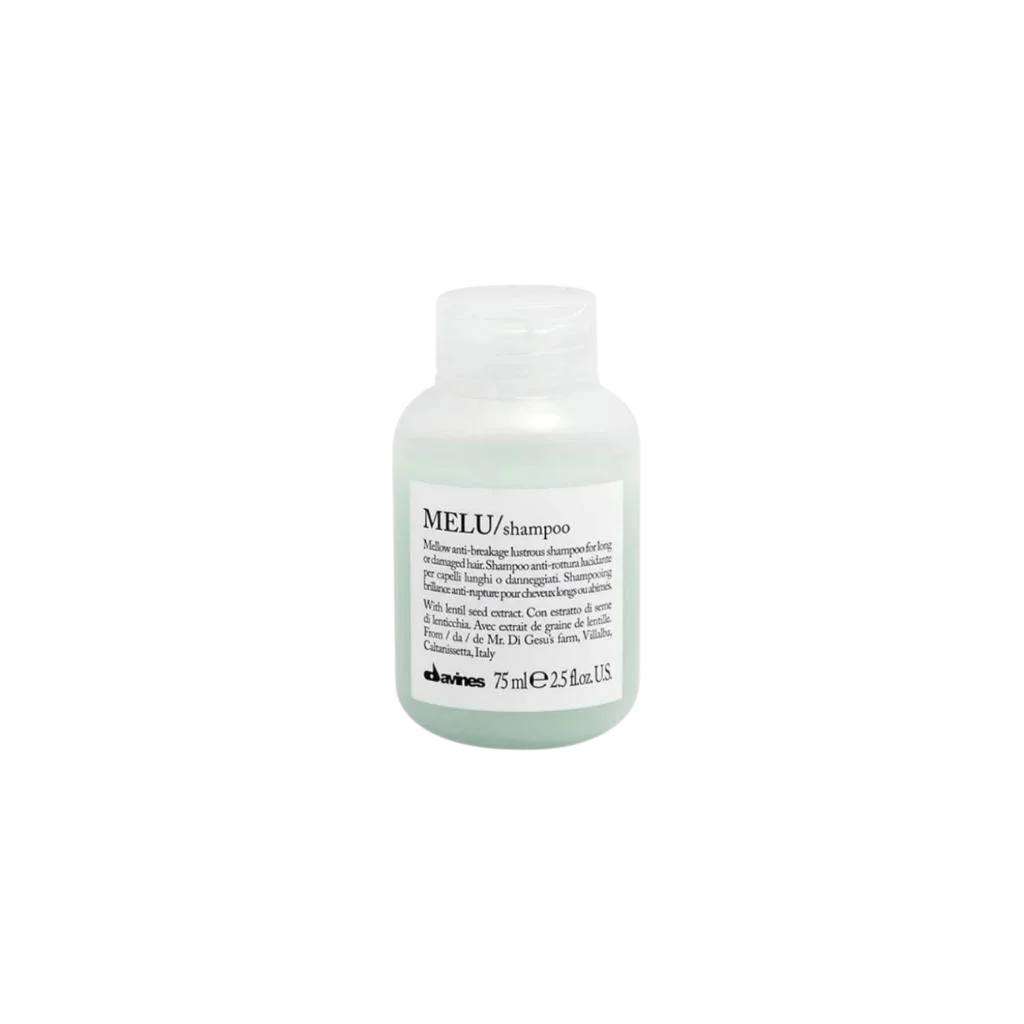 Davines Melu Shampoo - Anti-breakage Shampoo - Elasticizing anti-breakage shampoo for long or damaged hair. Its formula, characterized by a soft and creamy foam, is designed to gently cleanse the hair, making it shiny and silky. (2)
