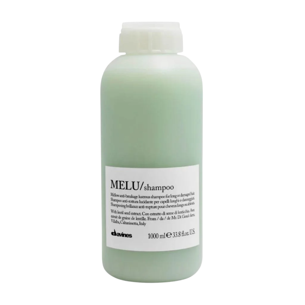 Davines Melu Shampoo - Anti-breakage Shampoo - Elasticizing anti-breakage shampoo for long or damaged hair. Its formula, characterized by a soft and creamy foam, is designed to gently cleanse the hair, making it shiny and silky. (3)