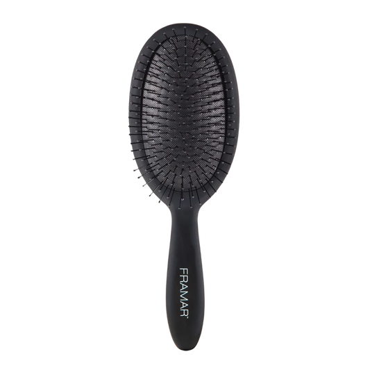 Framar Detangling Brush at MANEPRINT – a lightweight, ergonomic brush with flexible bristles designed to gently detangle wet or dry hair without pulling or damage.