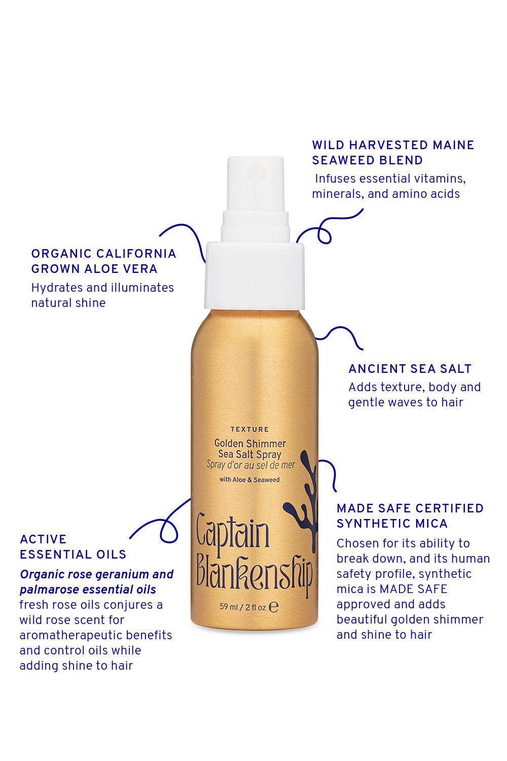 Captain Blankenship Golden Shimmer Salt Spray