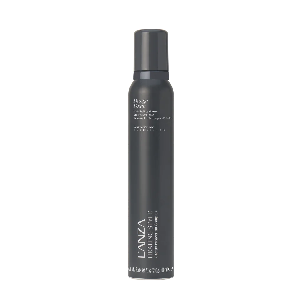 L’ANZA Healing Style Design Foam adds hold to your hair while boosting bounce and volume.