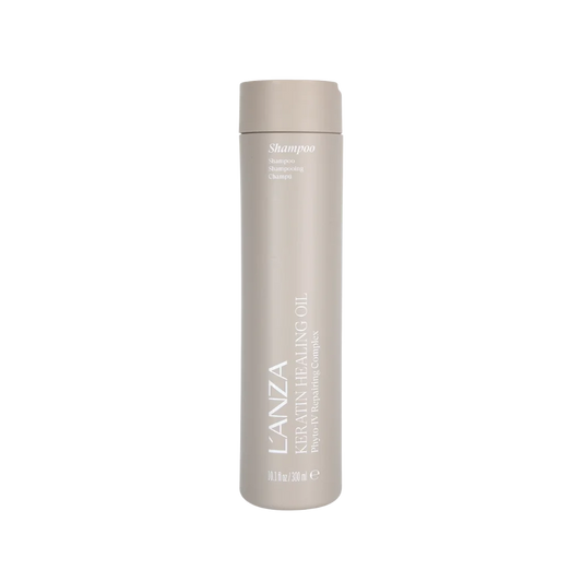 L'ANZA Keratin Healing Oil Shampoo at MANEPRINT – a restorative shampoo that gently cleanses while infusing hair with keratin and healing oils for strength, shine, and softness.