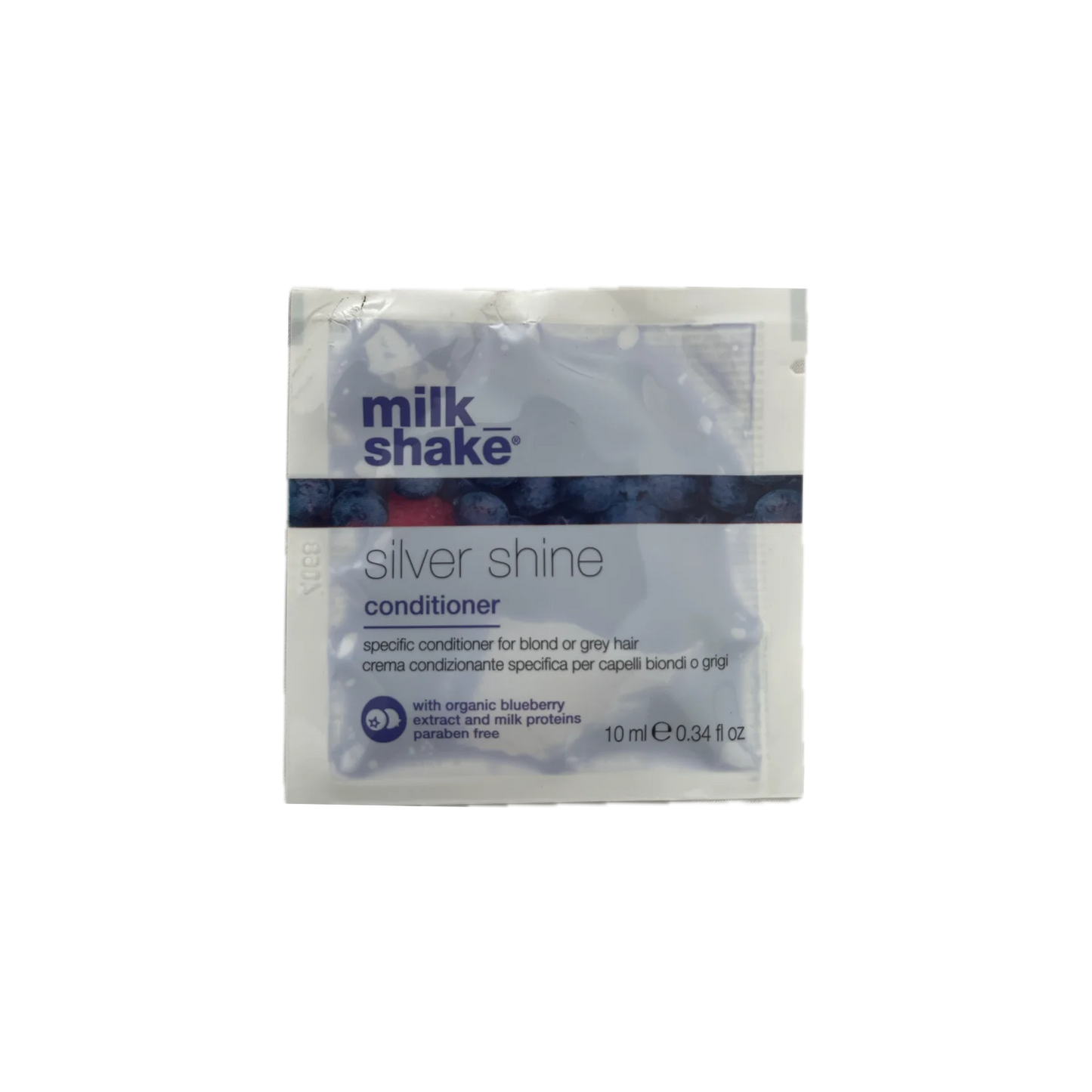 milk_shake Silver Shine Conditioner at MANEPRINT – a violet conditioner that softens hair, neutralizes yellow tones, and enhances the vibrancy of blonde and grey shades. (2)