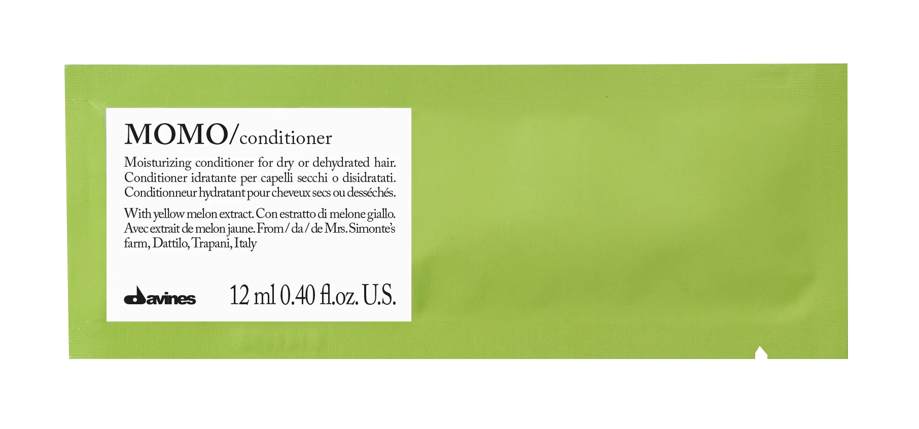 davines momo conditioner sample sachet