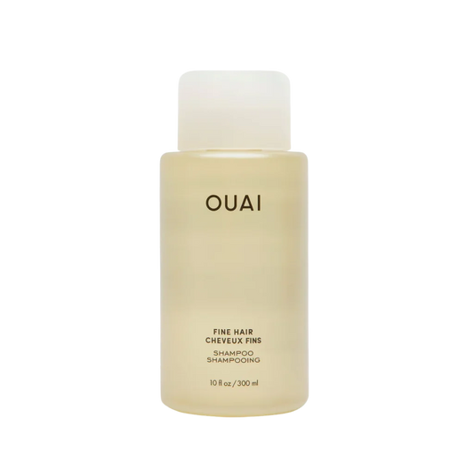 OUAI Fine Shampoo at MANEPRINT – a lightweight cleanser that adds volume, strengthens, and hydrates fine hair without weighing it down.