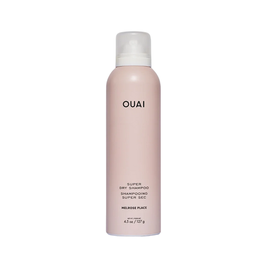 OUAI Melrose Place Super Dry Shampoo at MANEPRINT – an oil-absorbing dry shampoo that refreshes hair with volume and a signature floral scent.