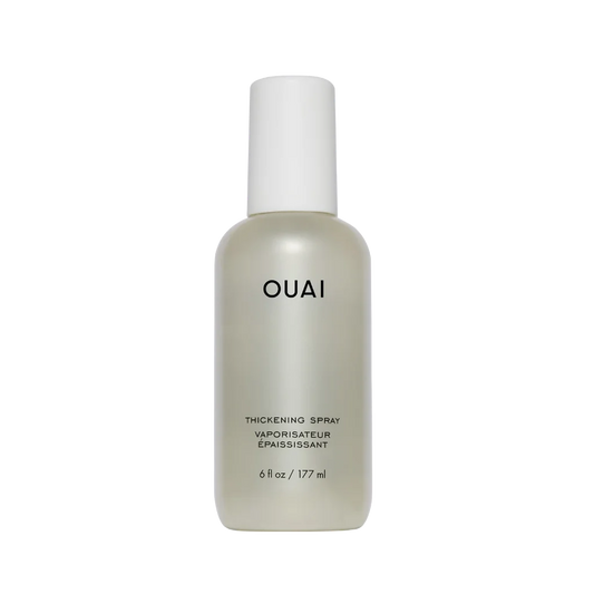OUAI Thickening Spray at MANEPRINT – a lightweight styling spray that adds instant volume, thickness, and long-lasting hold to hair.