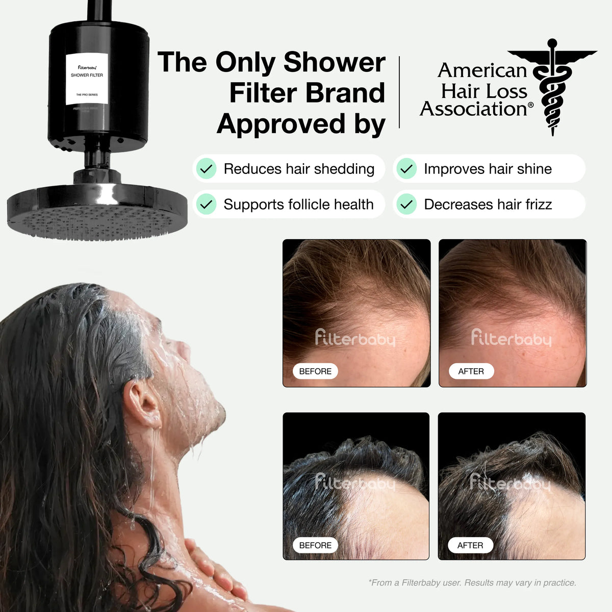 Filterbaby Pro Series Titanium Aluminum Shower Filter