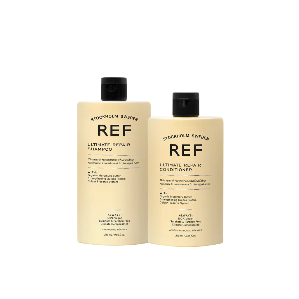 REF Ultimate Repair Shampoo & Conditioner at MANEPRINT – a strengthening duo that repairs damaged hair, restores elasticity, and leaves it smooth and resilient.