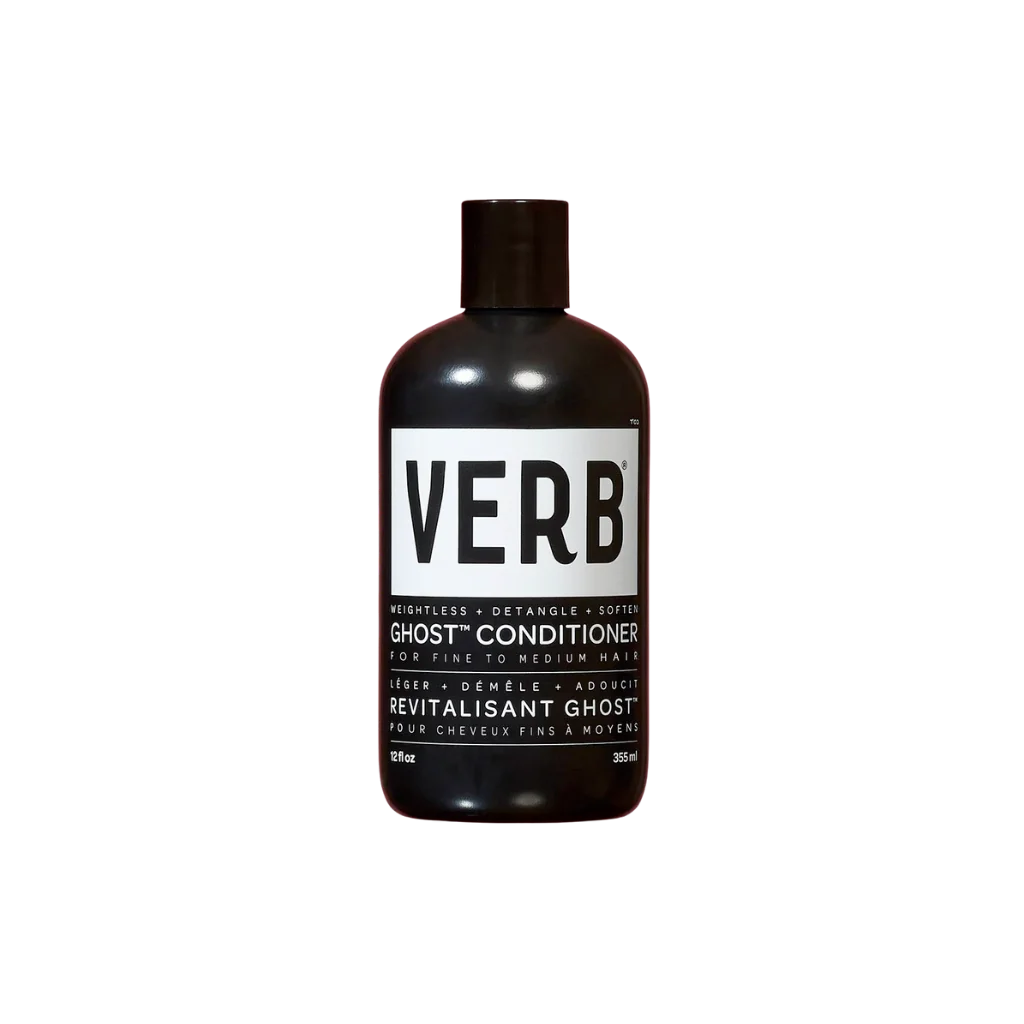 Black bottle of VERB Ghost Conditioner on a white background