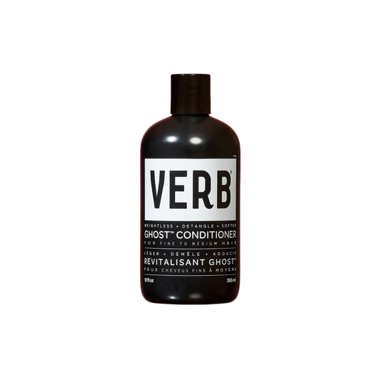 Black bottle of VERB Ghost Conditioner on a white background