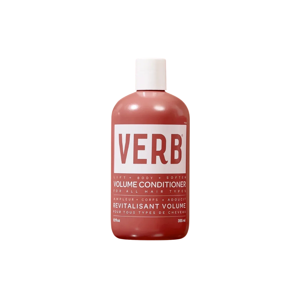 Verb volume conditioner bottle on a white background