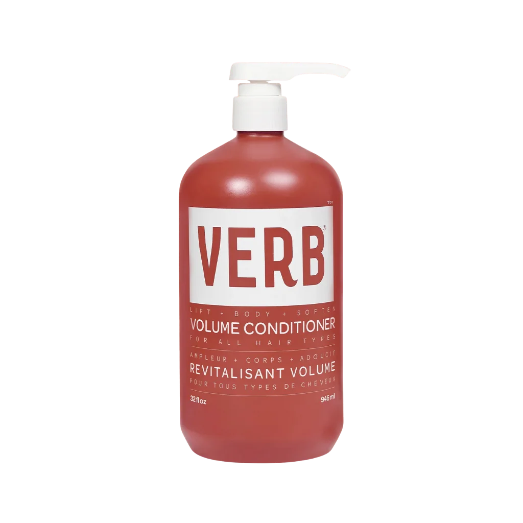 Verb volume conditioner bottle on a white background