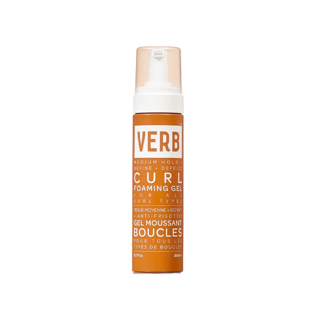 Verb Curl Foaming Gel bottle on a white background