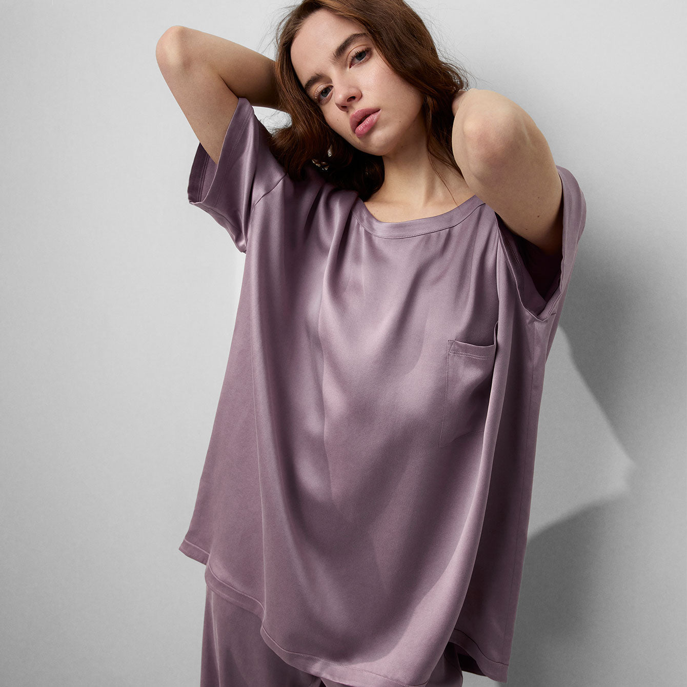 Lunya Washable Silk Tee Pant Set