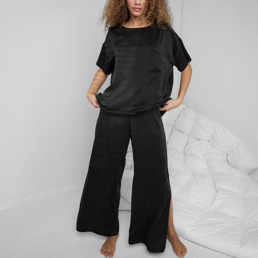 Lunya Washable Silk Tee Pant Set