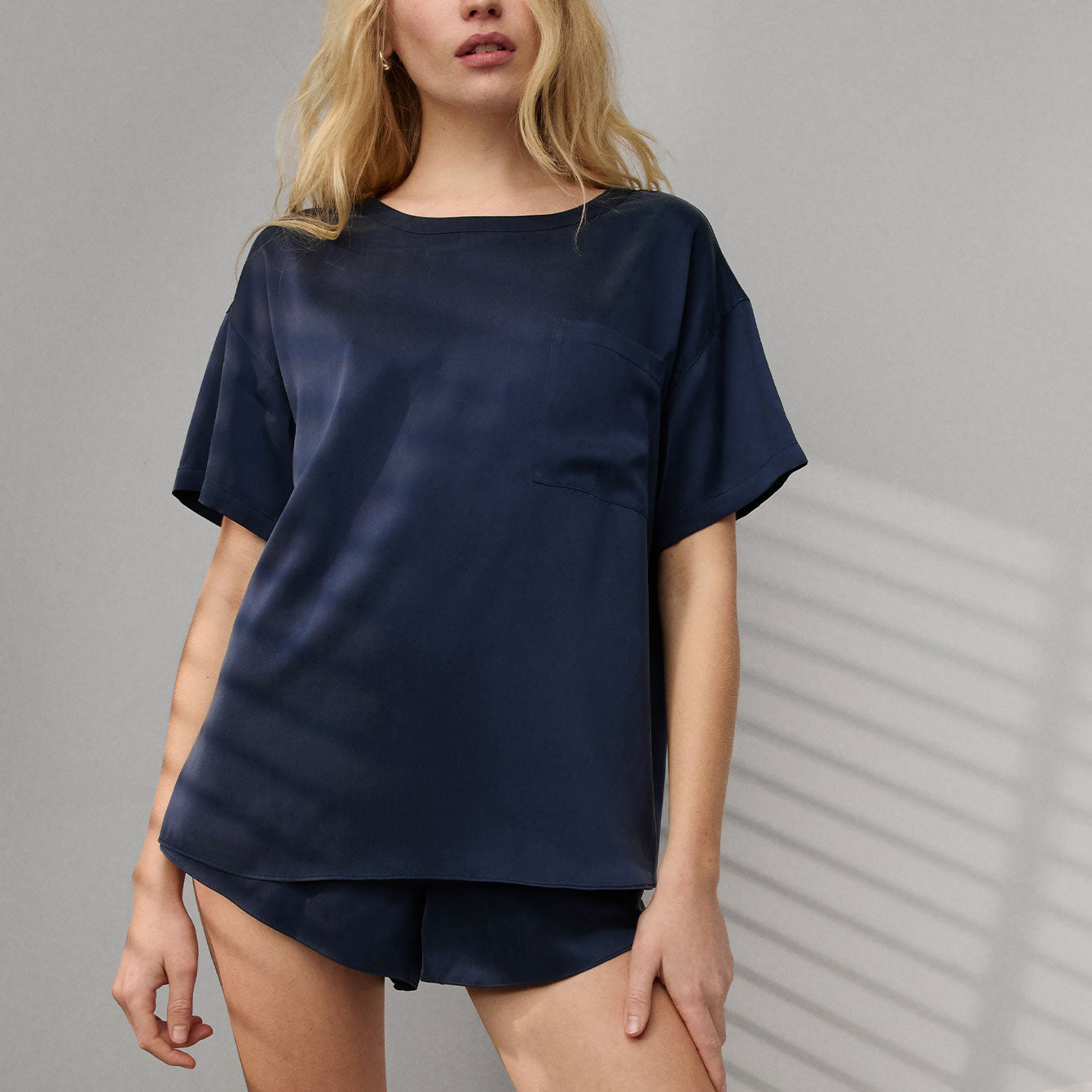 Lunya Washable Silk Tee Short Set