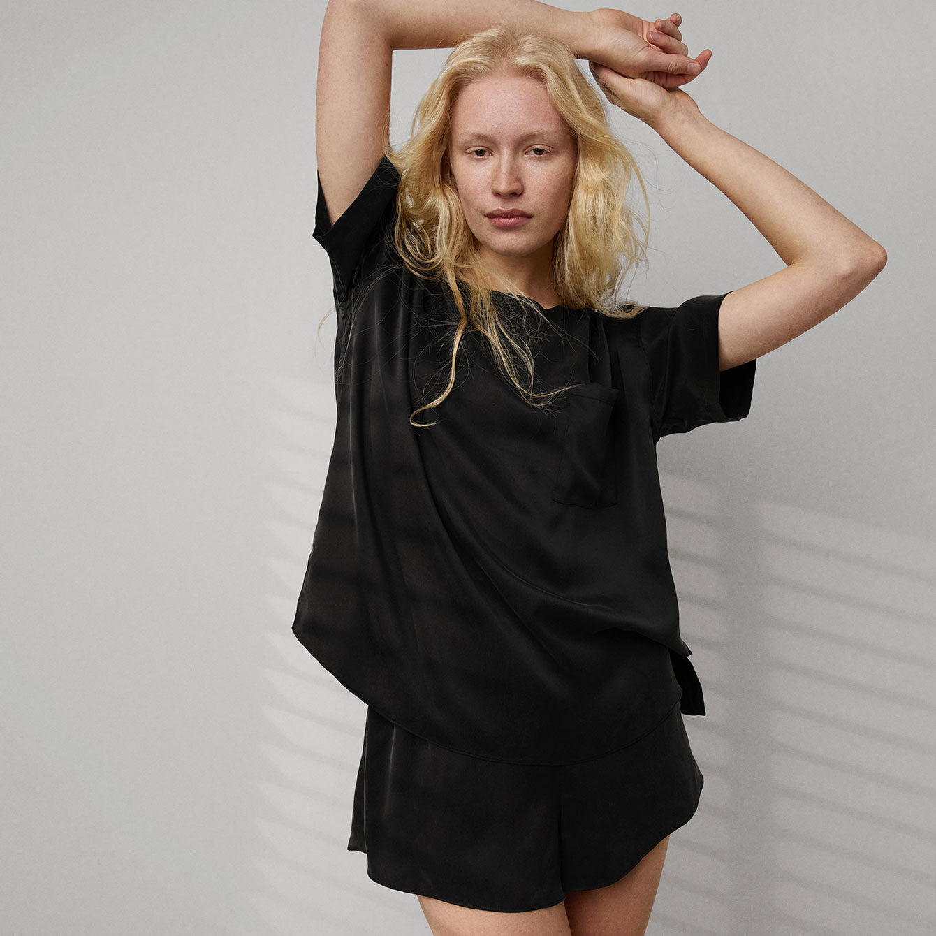 Lunya Washable Silk Tee Short Set