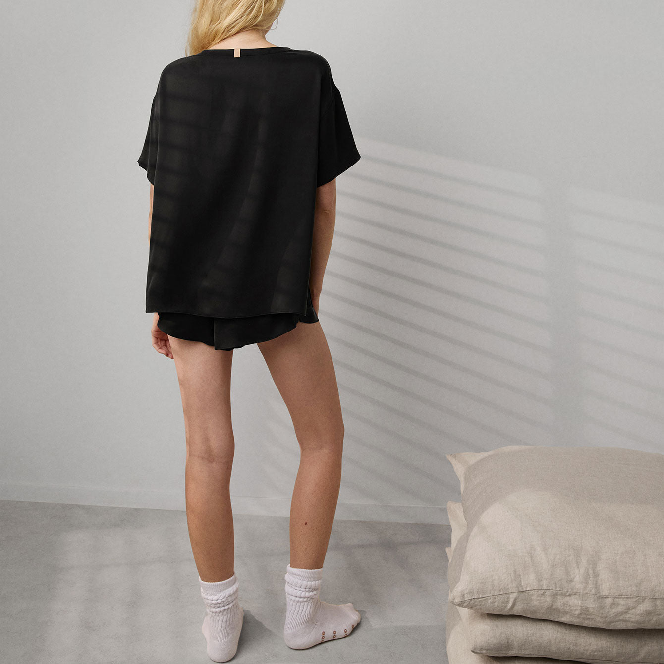 Lunya Washable Silk Tee Short Set