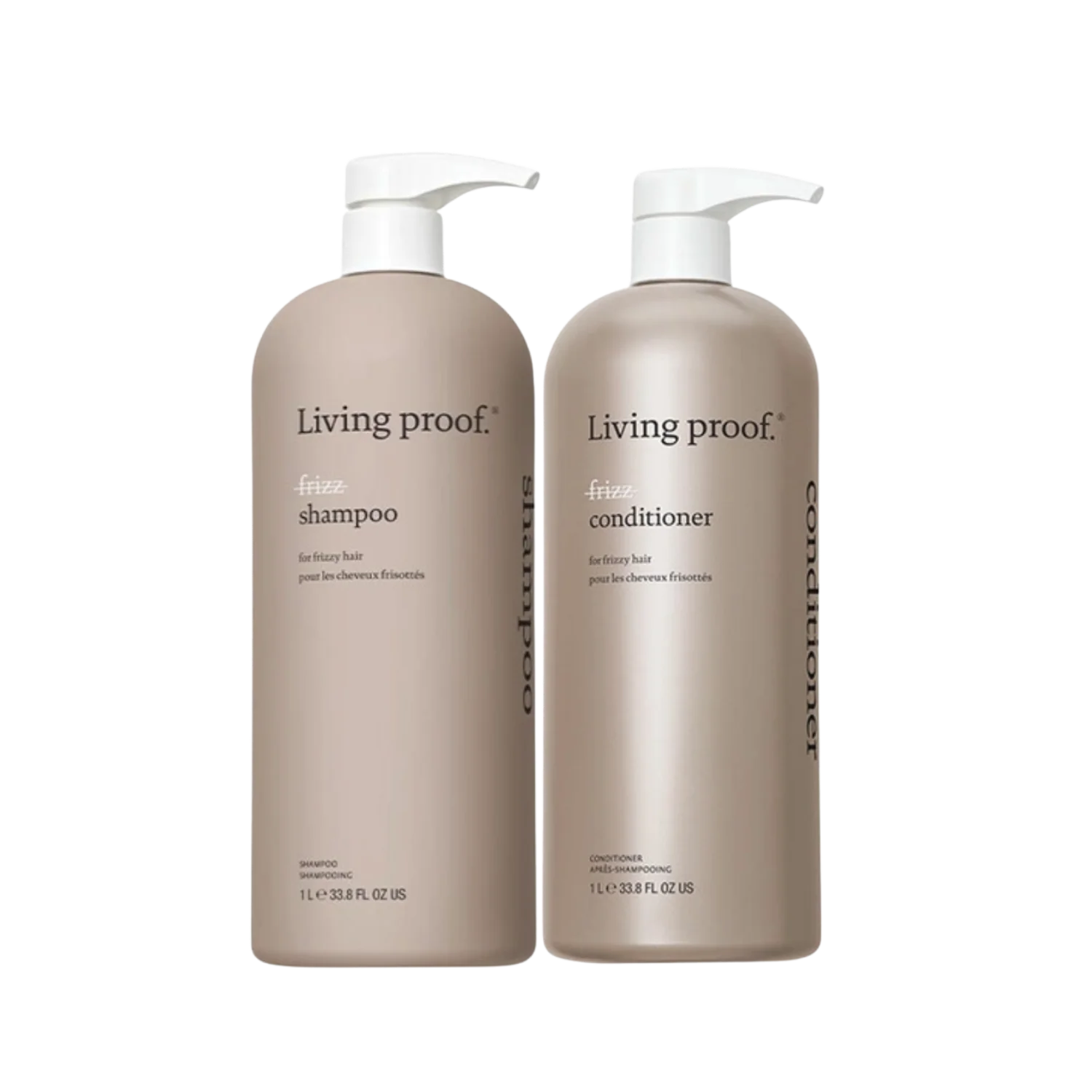 Living Proof No Frizz Shampoo & Conditioner liter Set - MANEPRINT