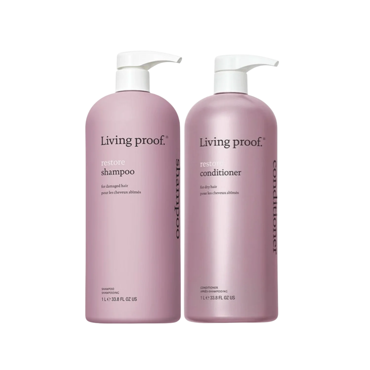 Living Proof Restore Shampoo & Conditioner Liter Set - MANEPRINT