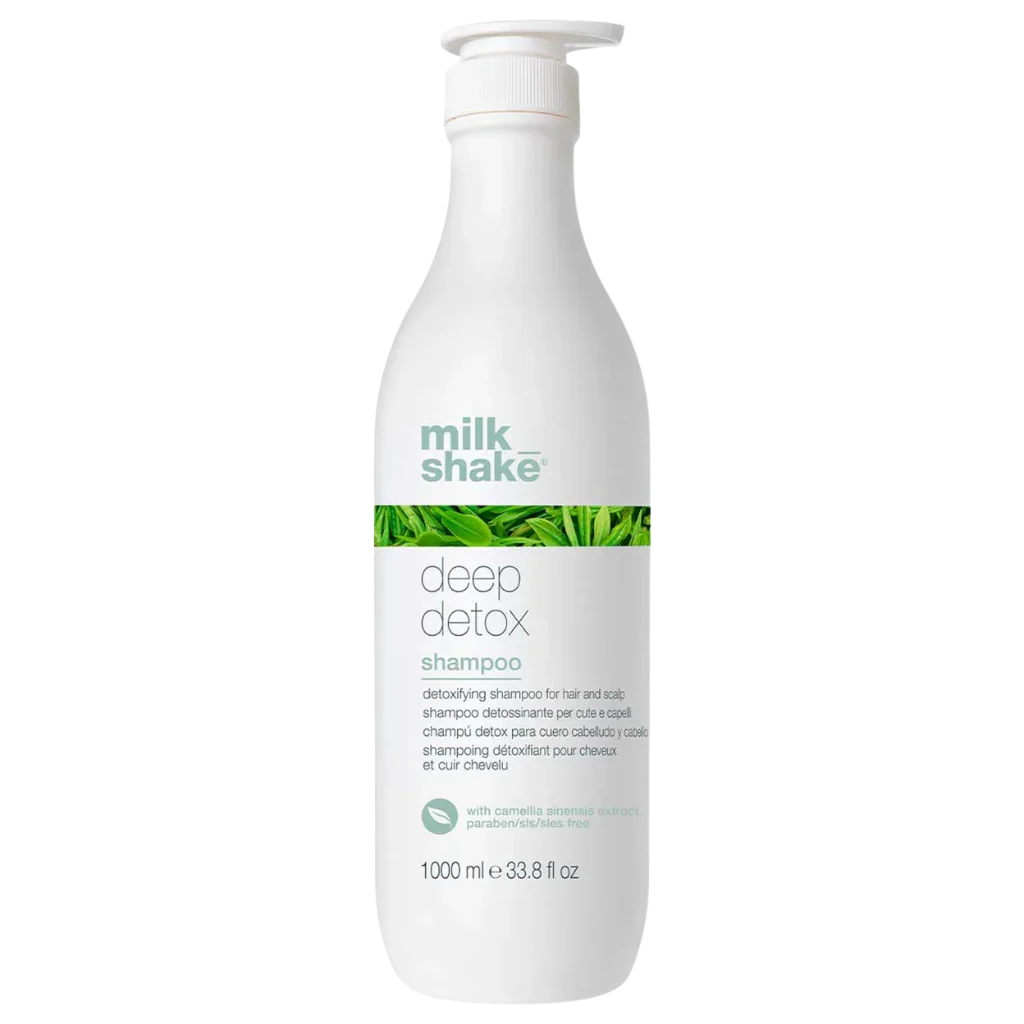 milk_shake Deep Detox Shampoo at MANEPRINT – a purifying shampoo that deeply cleanses buildup, residue, and impurities while refreshing the scalp and hair. (1)