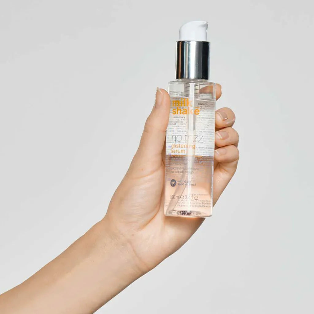 milk_shake No Frizz Glistening Serum at MANEPRINT – a lightweight serum that smooths frizz, adds shine, and leaves hair silky and polished. (1)