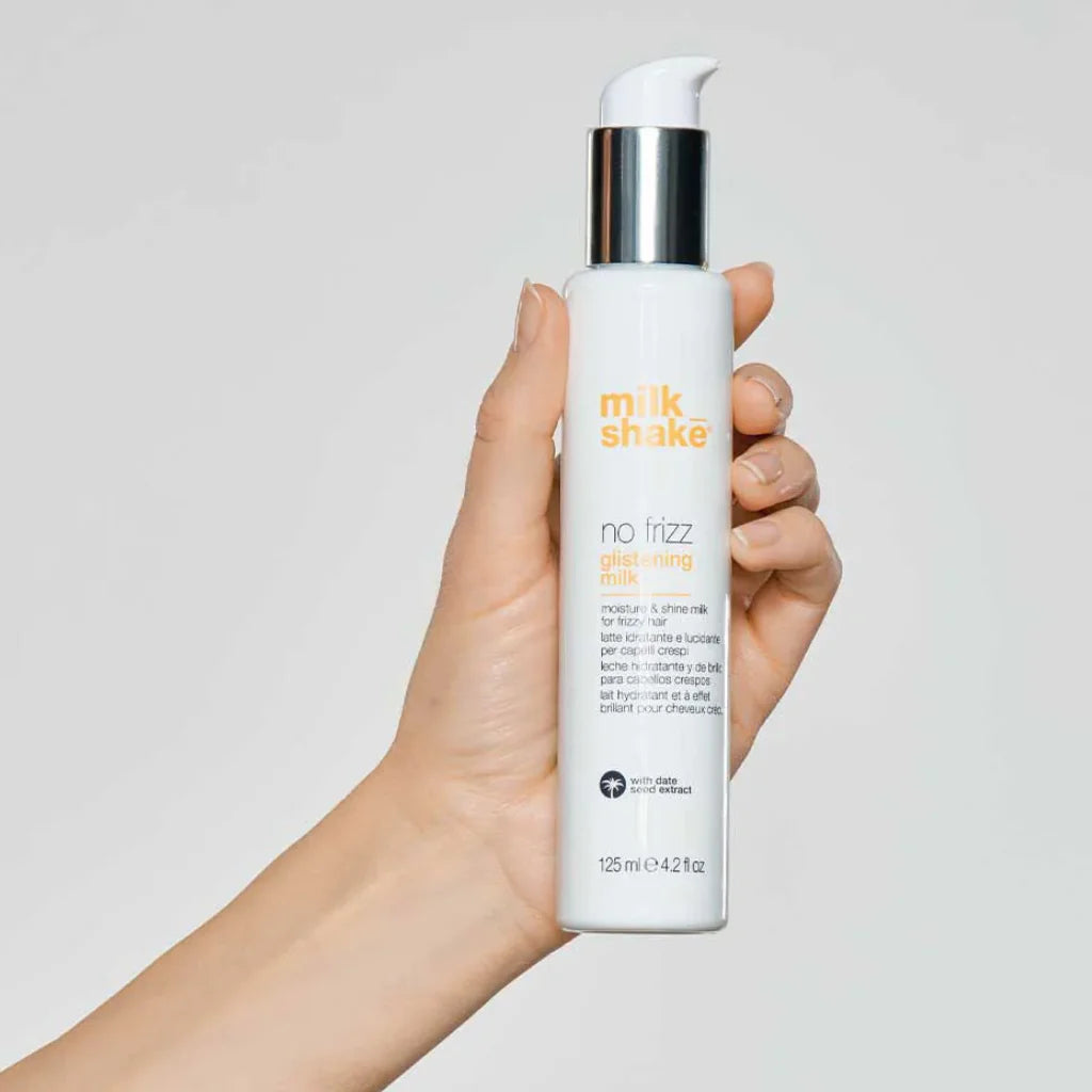 milk_shake No Frizz Glistening Milk at MANEPRINT – a smoothing leave-in treatment that tames frizz, hydrates hair, and adds softness and shine. (1)