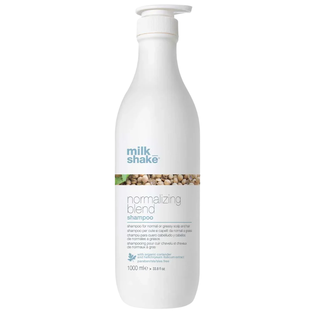 milk_shake Normalizing Blend Shampoo at MANEPRINT – a balancing shampoo that gently removes excess oil, purifies the scalp, and leaves hair fresh and clean. (1)