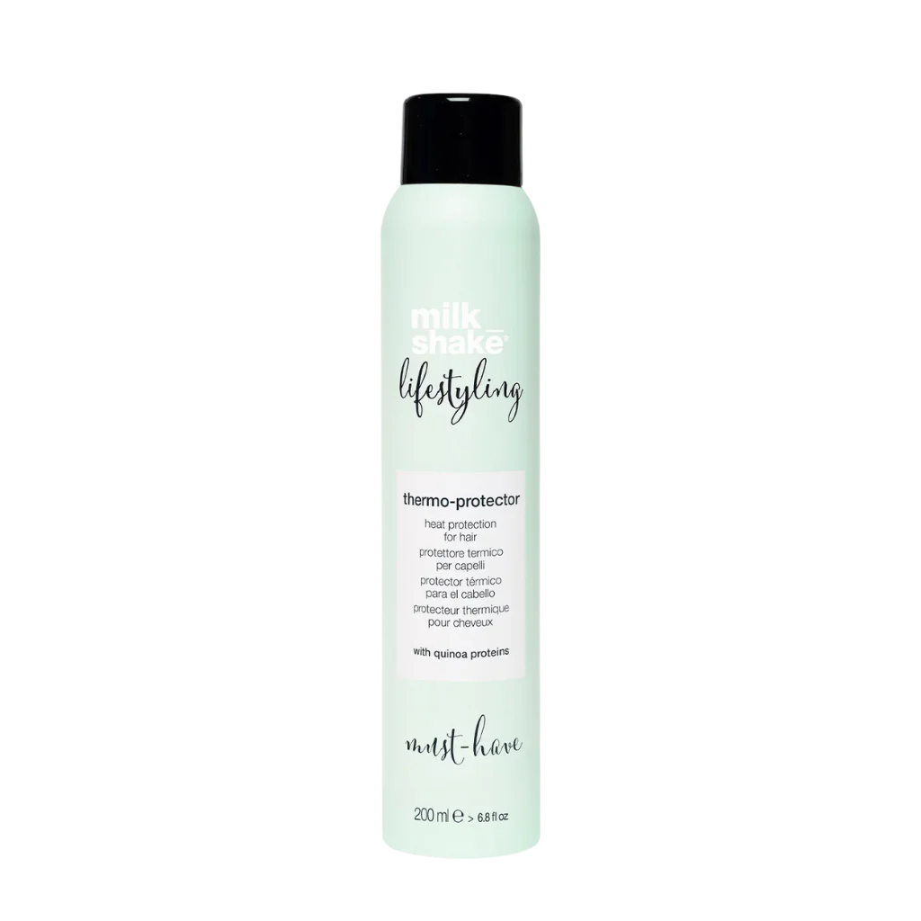 milk_shake Thermo Protector at MANEPRINT – a lightweight heat protection spray that shields hair from heat styling damage while maintaining softness and shine.