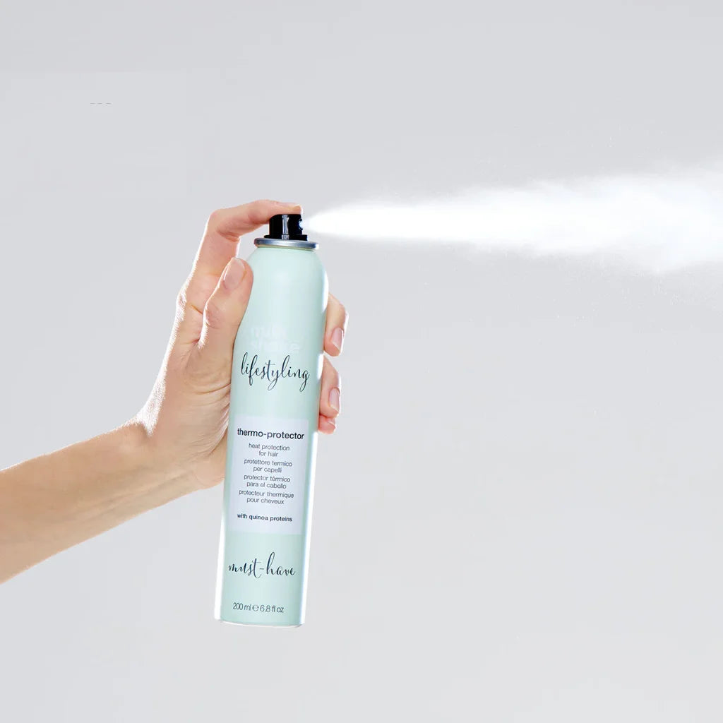 milk_shake Thermo Protector at MANEPRINT – a lightweight heat protection spray that shields hair from heat styling damage while maintaining softness and shine. (1)