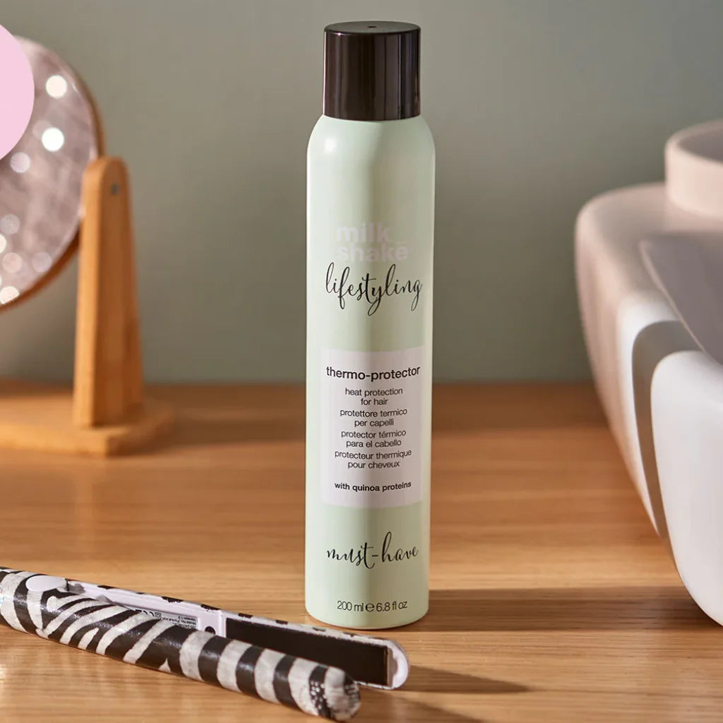 milk_shake Thermo Protector at MANEPRINT – a lightweight heat protection spray that shields hair from heat styling damage while maintaining softness and shine. (2)