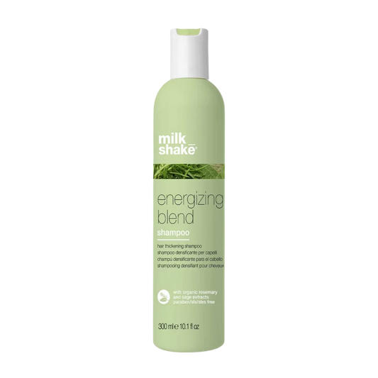 milk_shake Energizing Blend Shampoo at MANEPRINT – a gentle cleanser that invigorates the scalp, strengthens hair, and helps reduce thinning and breakage.