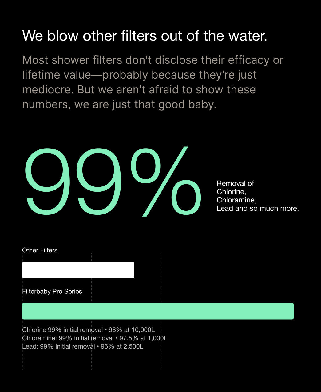 Filterbaby Pro Series Titanium Aluminum Shower Filter